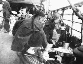 Chinese passengers on deck of S.S. China, circa 1901