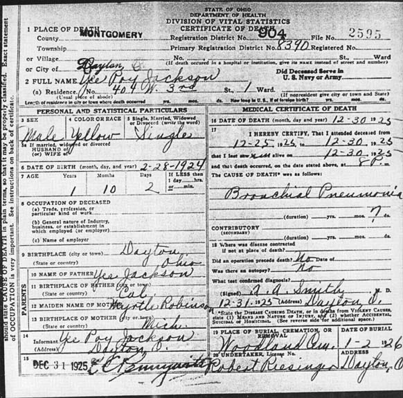 o shea jackson jr death certificate